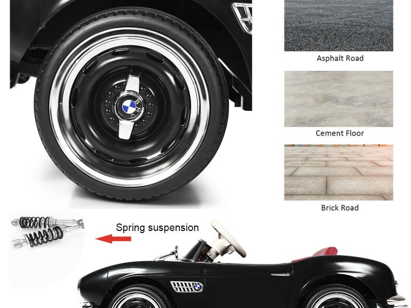 Ηλεκτροκίνητο Παιδικό Αυτοκίνητο Licensed BMW 507 Classic Vintage 12V Μαύρο 7083690