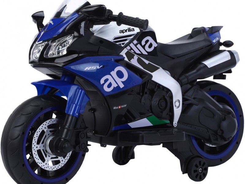 Ηλεκτροκίνητη παιδική μηχανή Licensed Aprilia 12V σε μπλε Ηλεκτροκίνητη παιδική μηχανή Licensed Aprilia 12V σε μπλε