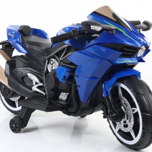 Ηλεκτροκίνητη παιδική μηχανή Licensed Kawasaki H2 12V σε μπλε