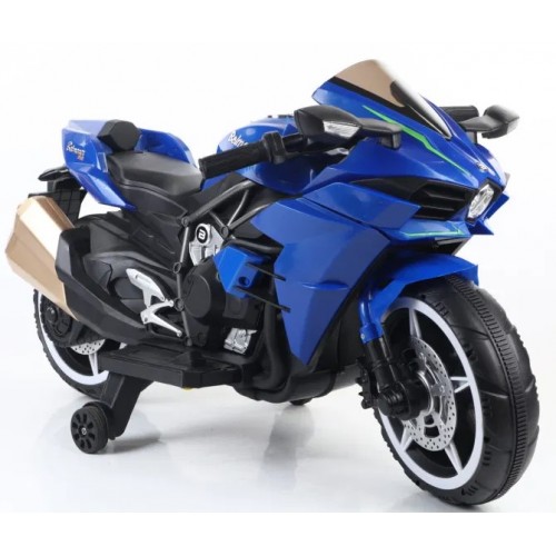 Ηλεκτροκίνητη παιδική μηχανή Licensed Kawasaki H2 12V σε μπλε