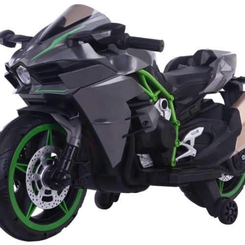 Ηλεκτροκίνητη παιδική μηχανή Licensed Kawasaki H2 12V σε γκρι
