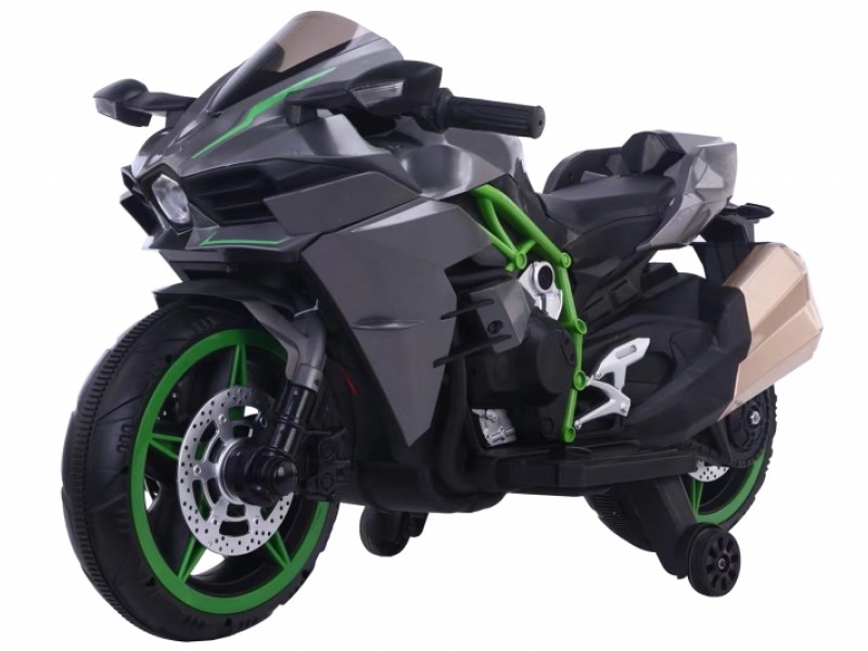 Ηλεκτροκίνητη παιδική μηχανή Licensed Kawasaki H2 12V σε γκρι Ηλεκτροκίνητη παιδική μηχανή Licensed Kawasaki H2 12V σε γκρι