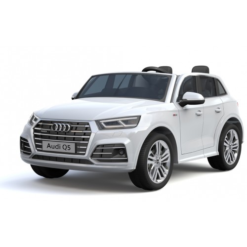 Ηλεκτροκίνητο Παιδικό Αυτοκίνητο AUDI Q5 διθέσιο License με δερμάτινο κάθισμα και ελαστικά 24V R/C Λευκό Two seats