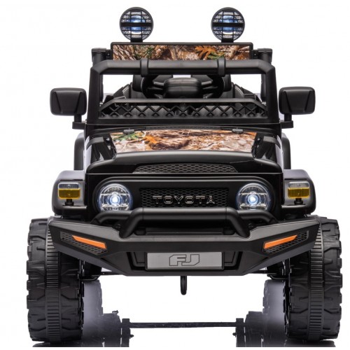 Ηλεκτροκίνητο Παιδικό Αυτοκίνητο Licensed Toyota FJ Cruiser 12v Μαύρο με σχέδια φύλλων
