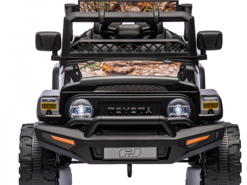 Ηλεκτροκίνητο Παιδικό Αυτοκίνητο Licensed Toyota FJ Cruiser 12v Μαύρο με σχέδια φύλλων