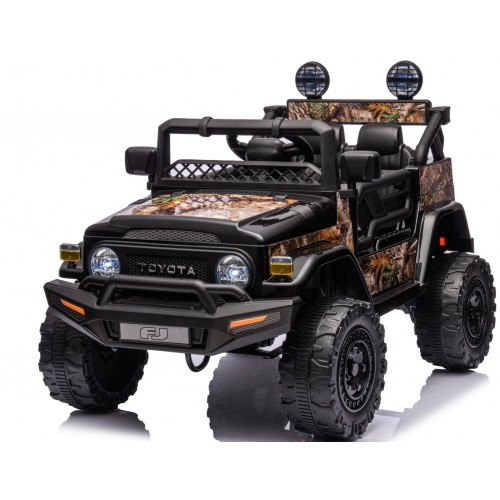 Ηλεκτροκίνητο Παιδικό Αυτοκίνητο Licensed Toyota FJ Cruiser 12v Μαύρο με σχέδια φύλλων