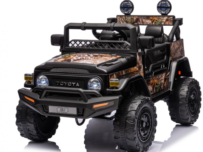 Ηλεκτροκίνητο Παιδικό Αυτοκίνητο Licensed Toyota FJ Cruiser 12v Μαύρο με σχέδια φύλλων