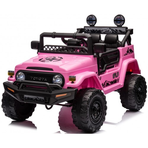 Ηλεκτροκίνητο Παιδικό Αυτοκίνητο Licensed Toyota FJ Cruiser 12v σε Ροζ