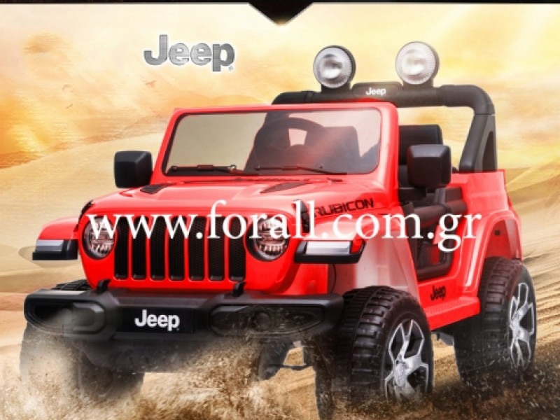 Ηλεκτροκίνητο Παιδικό Αυτοκίνητο Licensed Wrangler Rubicon Διθέσιο 12v Κόκκινο