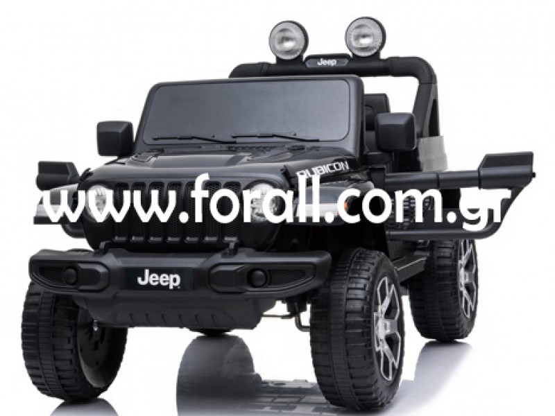 Ηλεκτροκίνητο Παιδικό Αυτοκίνητο Licensed Wrangler Rubicon Διθέσιο 12v Μαύρο