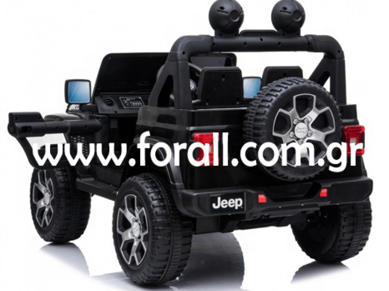 Ηλεκτροκίνητο Παιδικό Αυτοκίνητο Licensed Wrangler Rubicon Διθέσιο 12v Μαύρο