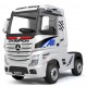Ηλεκτροκίνητο Παιδικό Φορτηγό Mercedes Benz Actros Licensed 12V με Δερμάτινο Κάθισμα και Λάστιχα Τύπου Αυτοκινήτου Λευκό