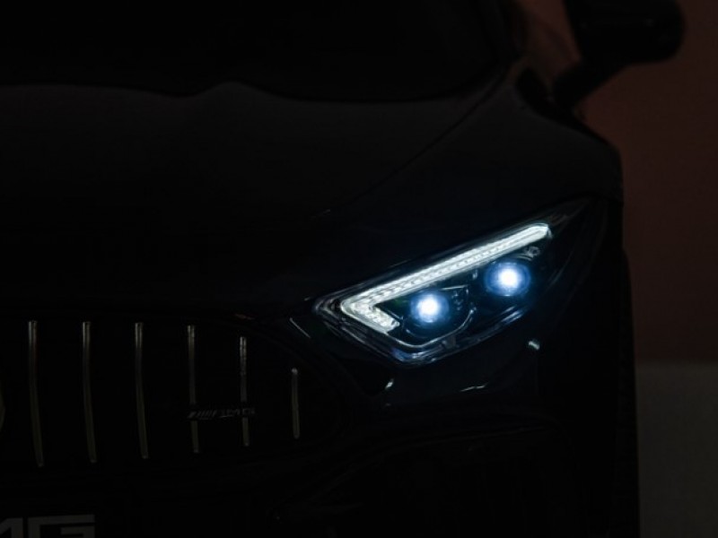 Ηλεκτροκίνητο Παιδικό αυτοκίνητο Licensed Mercedes AMG SL63 12V με δερμάτινα καθίσματα και ελαστικά τύπου αυτοκινήτου σε Μαύρο
