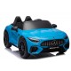 Ηλεκτροκίνητο Παιδικό αυτοκίνητο Licensed Mercedes AMG SL63 12V με δερμάτινα καθίσματα και ελαστικά τύπου αυτοκινήτου σε μπλε