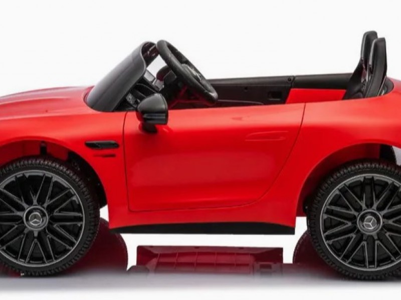 Ηλεκτροκίνητο Παιδικό αυτοκίνητο Licensed Mercedes AMG SL63 12V με δερμάτινα καθίσματα και ελαστικά τύπου αυτοκινήτου σε Κόκκινο