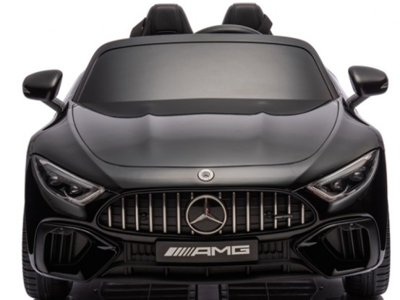 Ηλεκτροκίνητο Παιδικό αυτοκίνητο Licensed Mercedes AMG SL63 12V με δερμάτινα καθίσματα και ελαστικά τύπου αυτοκινήτου σε Μαύρο