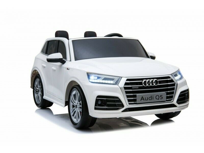 Ηλεκτροκίνητο Παιδικό Αυτοκίνητο AUDI Q5 διθέσιο License με δερμάτινο κάθισμα και ελαστικά 24V R/C Λευκό Two seats