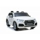 Ηλεκτροκίνητο Παιδικό Αυτοκίνητο AUDI Q5 διθέσιο License με δερμάτινο κάθισμα και ελαστικά 24V R/C Λευκό Two seats