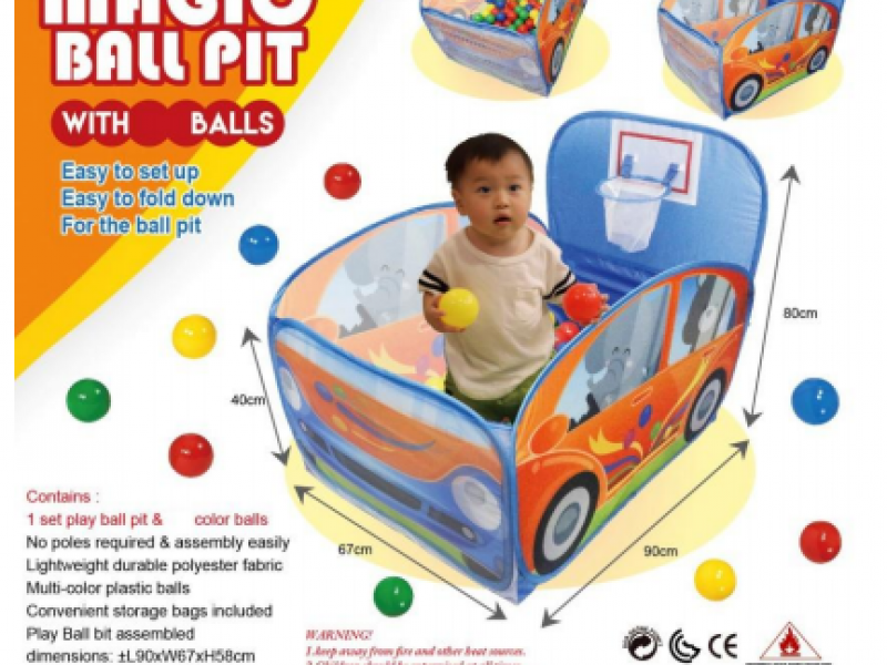 Παιδικός Παιδότοπος Παιχνιδιού Magic Car Ball pit 2 σε 1 με 100 μπαλάκια