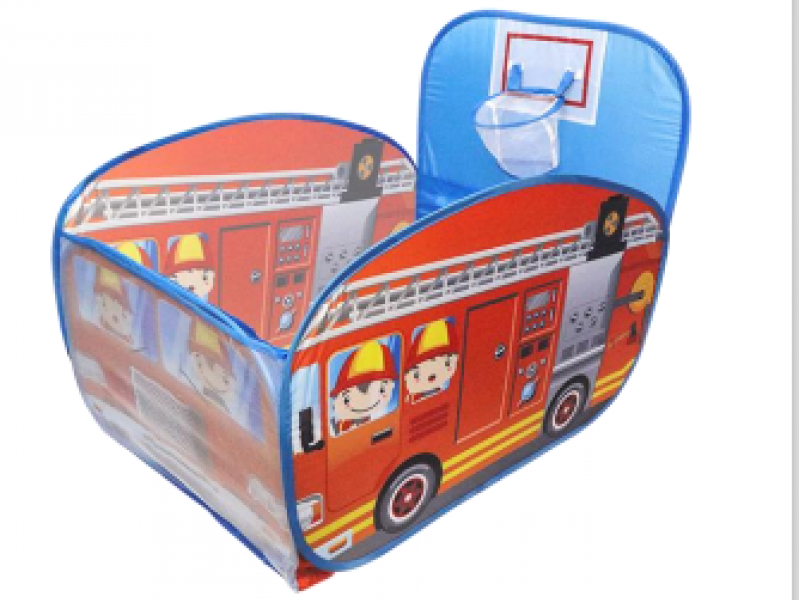 Παιδικός Παιδότοπος Παιχνιδιού Magic Fire Truck Ball pit 2 σε 1 με 100 μπαλάκια