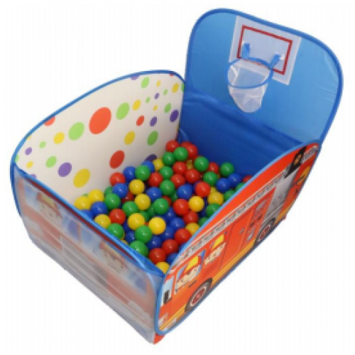 Παιδικός Παιδότοπος Παιχνιδιού Magic Fire Truck Ball pit 2 σε 1 με 100 μπαλάκια