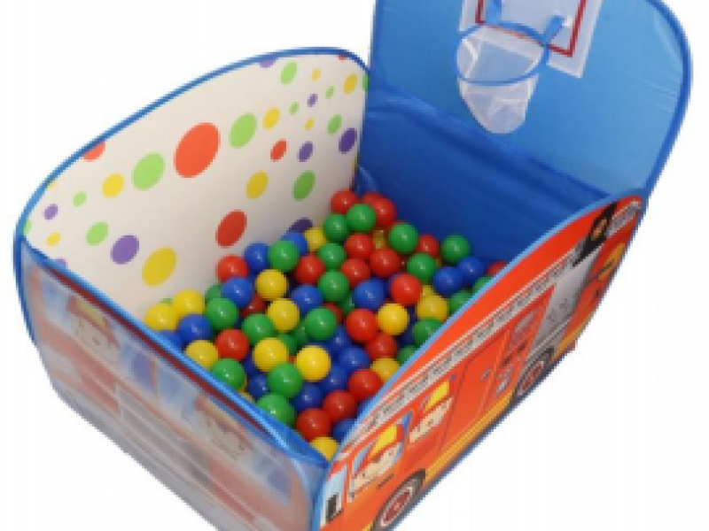 Παιδικός Παιδότοπος Παιχνιδιού Magic Fire Truck Ball pit 2 σε 1 με 100 μπαλάκια