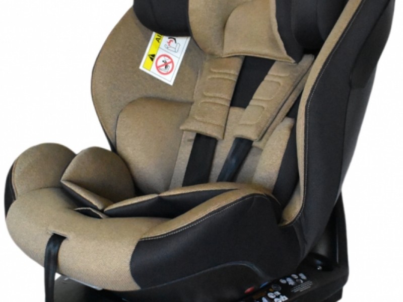Καθισματάκι αυτοκινήτου Baby για βάρος 0 έως 36kg περιστρεφόμενο 360 μοίρες με isofix σε μπεζ