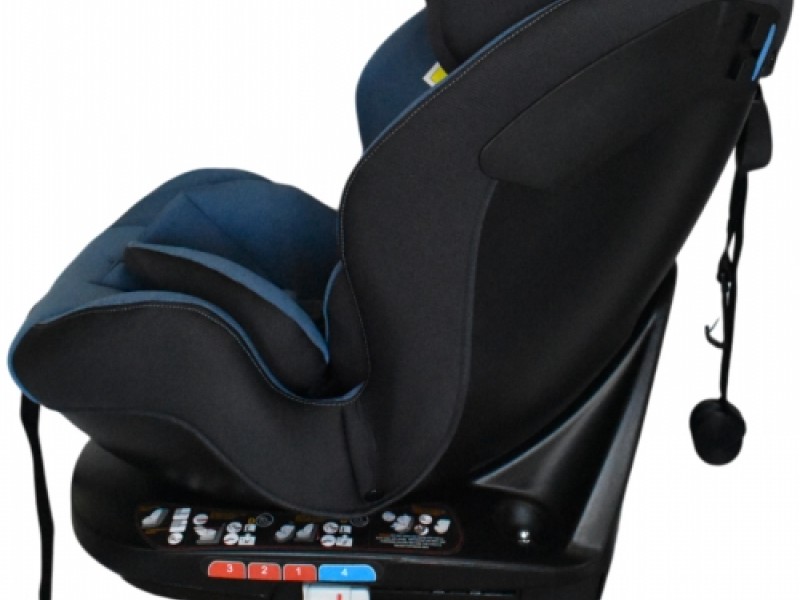 Καθισματάκι αυτοκινήτου Baby για βάρος 0 έως 36kg περιστρεφόμενο 360 μοίρες με isofix σε μαύρο μπλε