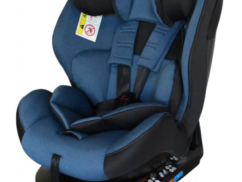Καθισματάκι αυτοκινήτου Baby για βάρος 0 έως 36kg περιστρεφόμενο 360 μοίρες με isofix σε μαύρο μπλε
