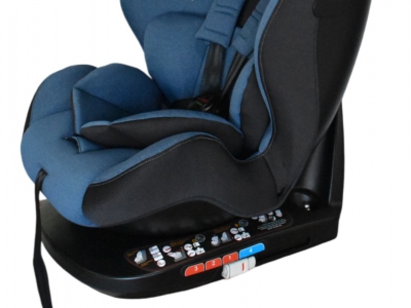 Καθισματάκι αυτοκινήτου Baby για βάρος 0 έως 36kg περιστρεφόμενο 360 μοίρες με isofix σε μαύρο μπλε