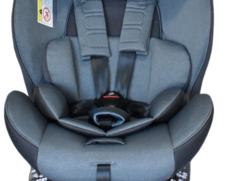 Καθισματάκι αυτοκινήτου Baby για βάρος 0 έως 36kg περιστρεφόμενο 360 μοίρες με isofix σε γκρι