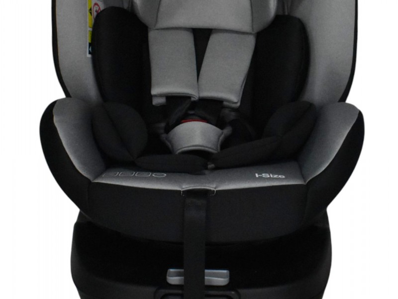 Καθισματάκι αυτοκινήτου Baby Plus ONE isofix για βάρος 0 έως 36kg περιστρεφόμενο 360 μοίρες σε μαύρο με γκρι