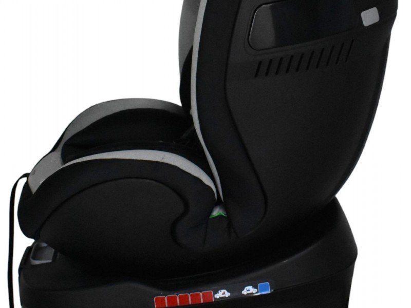 Καθισματάκι αυτοκινήτου Baby Plus ONE isofix για βάρος 0 έως 36kg περιστρεφόμενο 360 μοίρες σε μαύρο με γκρι