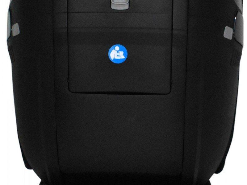 Καθισματάκι αυτοκινήτου Baby Plus ONE isofix για βάρος 0 έως 36kg περιστρεφόμενο 360 μοίρες σε μαύρο με σκούρο γκρι