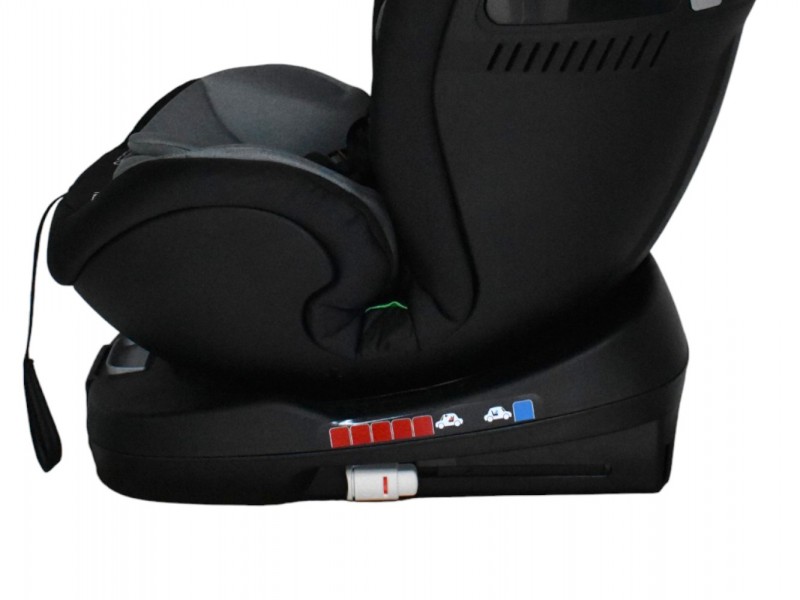 Καθισματάκι αυτοκινήτου Baby Plus ONE isofix για βάρος 0 έως 36kg περιστρεφόμενο 360 μοίρες σε μαύρο με σκούρο γκρι