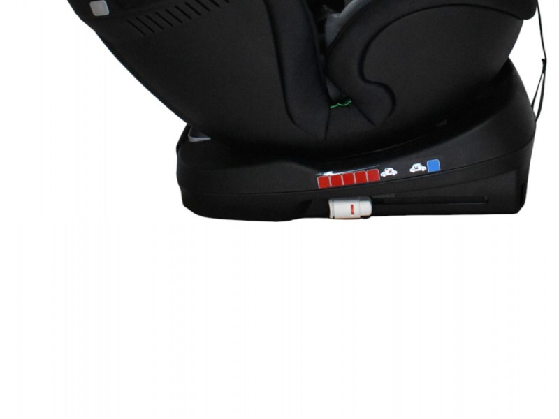 Καθισματάκι αυτοκινήτου Baby Plus ONE isofix για βάρος 0 έως 36kg περιστρεφόμενο 360 μοίρες σε μαύρο με σκούρο γκρι