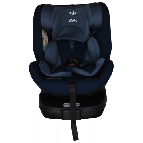 Καθισματάκι αυτοκινήτου Baby Plus ONE isofix για βάρος 0 έως 36kg περιστρεφόμενο 360 μοίρες σε μπλε