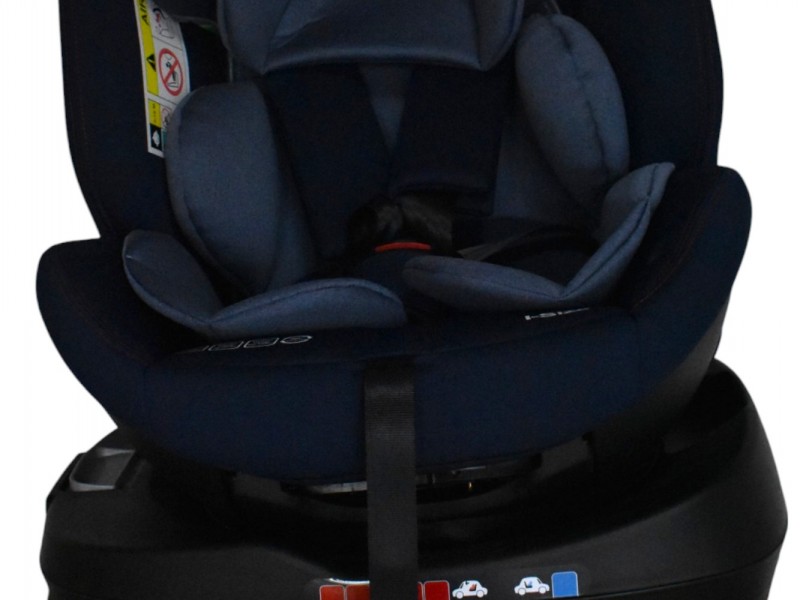 Καθισματάκι αυτοκινήτου Baby Plus ONE isofix για βάρος 0 έως 36kg περιστρεφόμενο 360 μοίρες σε μπλε