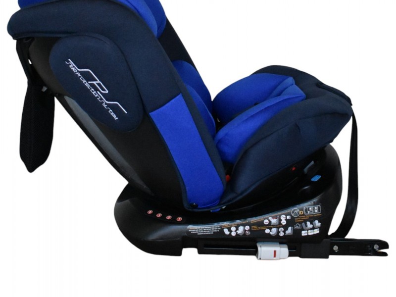 Καθισματάκι αυτοκινήτου Baby One isofix για βάρος 0 έως 36kg περιστρεφόμενο 360 μοίρες σε μαύρο μπλε