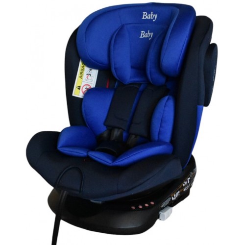 Καθισματάκι αυτοκινήτου Baby One isofix για βάρος 0 έως 36kg περιστρεφόμενο 360 μοίρες σε μαύρο μπλε