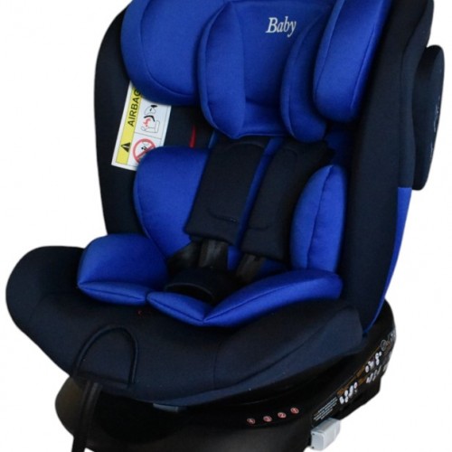 Καθισματάκι αυτοκινήτου Baby One isofix για βάρος 0 έως 36kg περιστρεφόμενο 360 μοίρες σε μαύρο μπλε