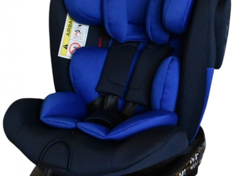 Καθισματάκι αυτοκινήτου Baby One isofix για βάρος 0 έως 36kg περιστρεφόμενο 360 μοίρες σε μαύρο μπλε