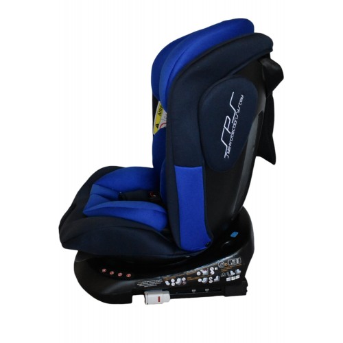 Καθισματάκι αυτοκινήτου Baby One isofix για βάρος 0 έως 36kg περιστρεφόμενο 360 μοίρες σε μαύρο μπλε