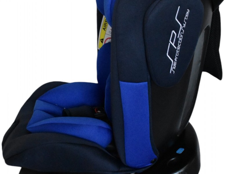 Καθισματάκι αυτοκινήτου Baby One isofix για βάρος 0 έως 36kg περιστρεφόμενο 360 μοίρες σε μαύρο μπλε
