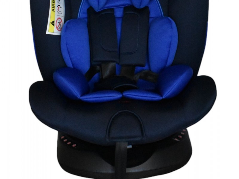 Καθισματάκι αυτοκινήτου Baby One isofix για βάρος 0 έως 36kg περιστρεφόμενο 360 μοίρες σε μαύρο μπλε