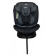 Καθισματάκι αυτοκινήτου Baby One isofix για βάρος 0 έως 36kg περιστρεφόμενο 360 μοίρες σε σκούρο γκρι με γκρι