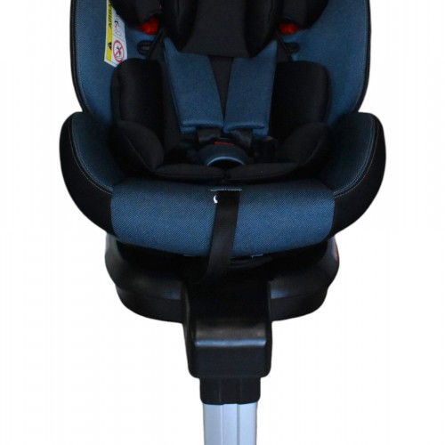 Καθισματάκι αυτοκινήτου Baby Plus isofix για βάρος 0 έως 36kg περιστρεφόμενο 360 μοίρες σε μαύρο με μπλε