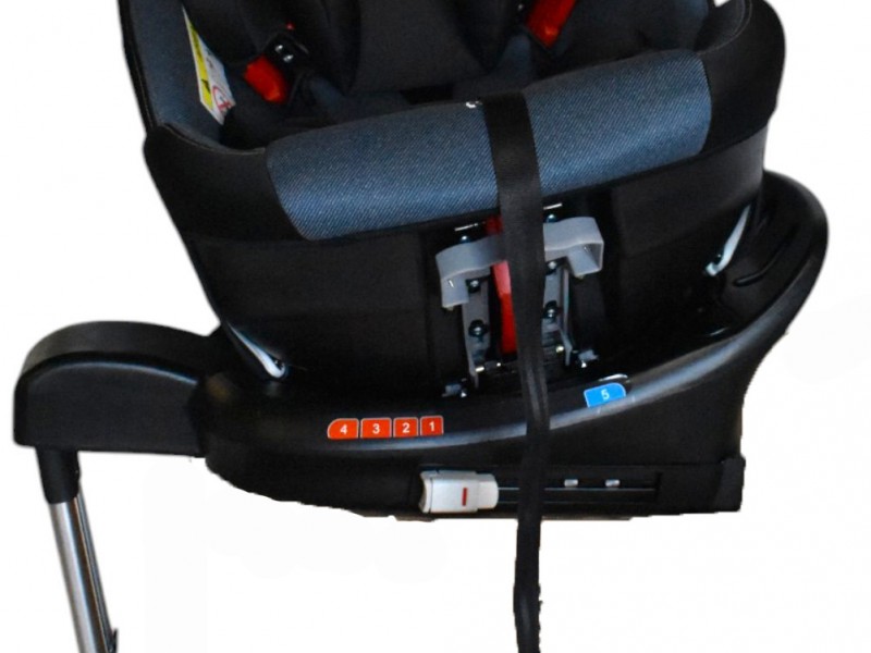 Καθισματάκι αυτοκινήτου Baby Plus isofix για βάρος 0 έως 36kg περιστρεφόμενο 360 μοίρες σε μαύρο με μπλε
