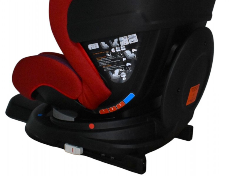 Καθισματάκι αυτοκινήτου Baby and Kid isofix για βάρος 0 έως 36kg περιστρεφόμενο 360 μοίρες σε κόκκινο