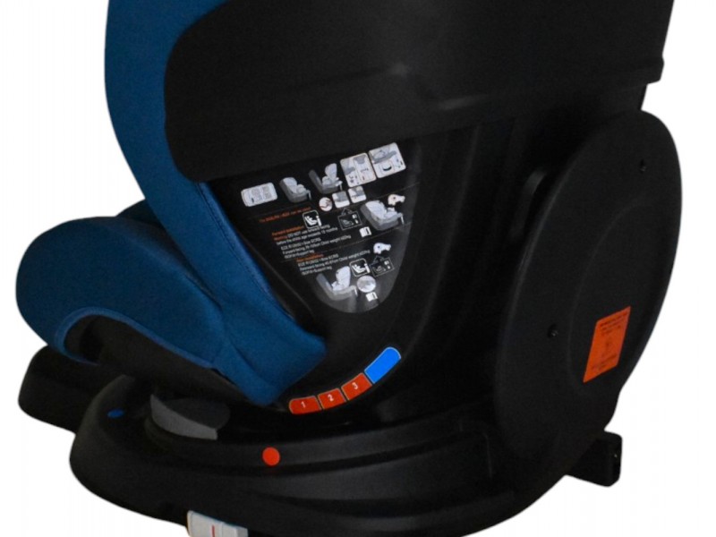 Καθισματάκι αυτοκινήτου Baby and Kid isofix για βάρος 0 έως 36kg περιστρεφόμενο 360 μοίρες σε μπλε